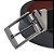 Cinto Masculino Dupla Face, Fivela Giratoria Couro Legitimo, Cor Preto e Caramelo, Ref: A010 - Imagem 2